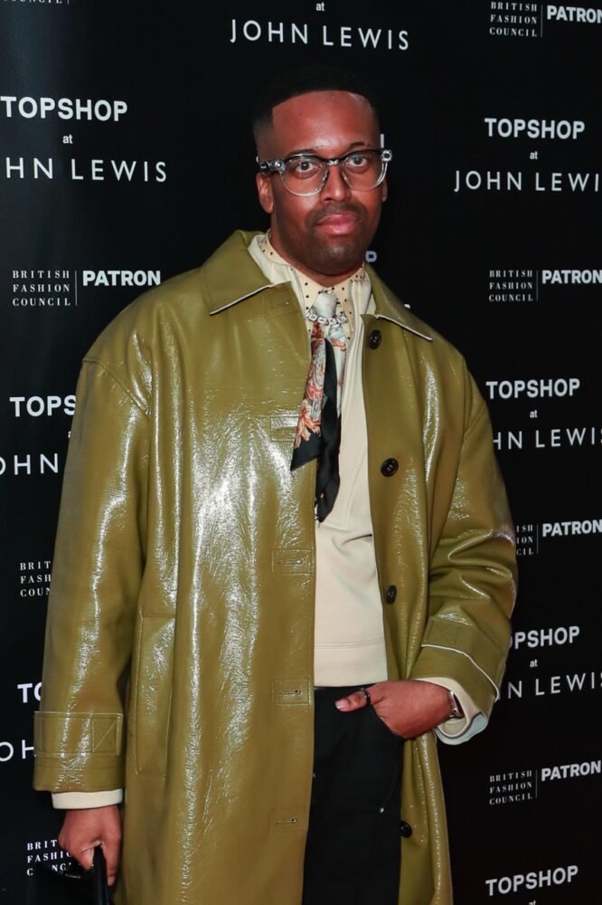 Enzo Jiovarni Holm attends the Topshop at John Lewis Launch Party at Piccadilly Lights on February 19, 2026 in London, England.