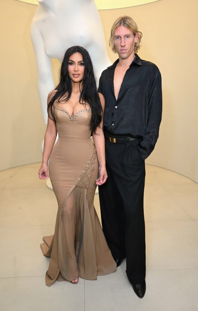 Kim Kardashian and Ludovic de Saint Sernin attend the SKIMS London Flagship Launch Party on Regent Street on September 18, 2026 in London, England. (Photo by Dave Benett/Getty Images for SKIMS)